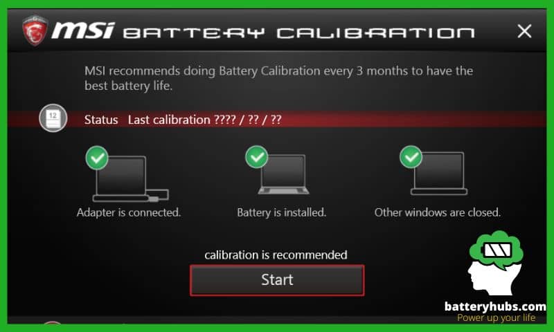 How To Calibrate Battery MSI